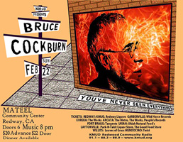 Bruce Cockburn - KMUD - Mateel Poster